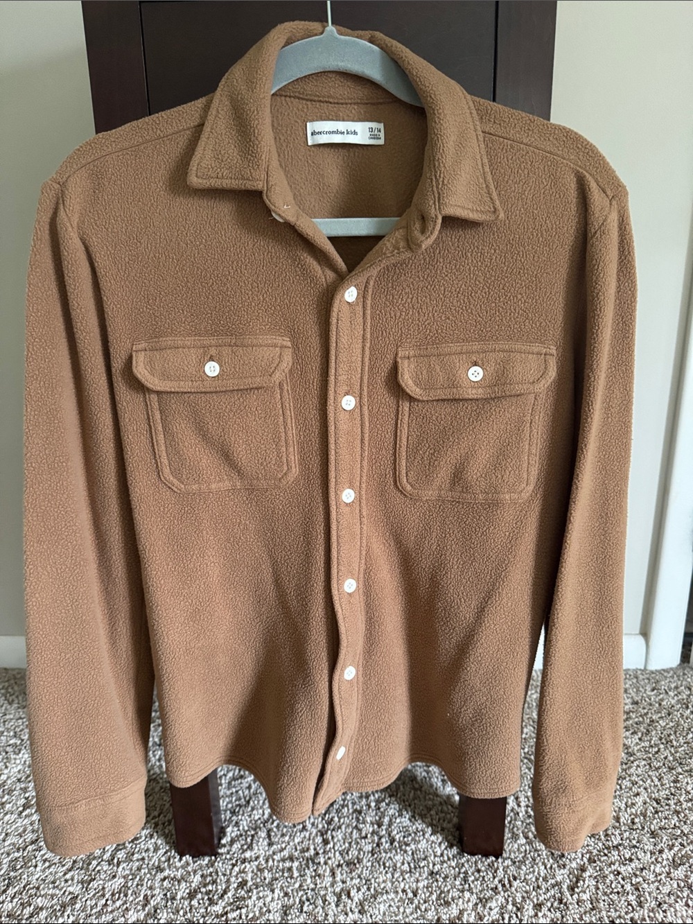 Abercrombie Kids Brown Fleece Shirt Jacket